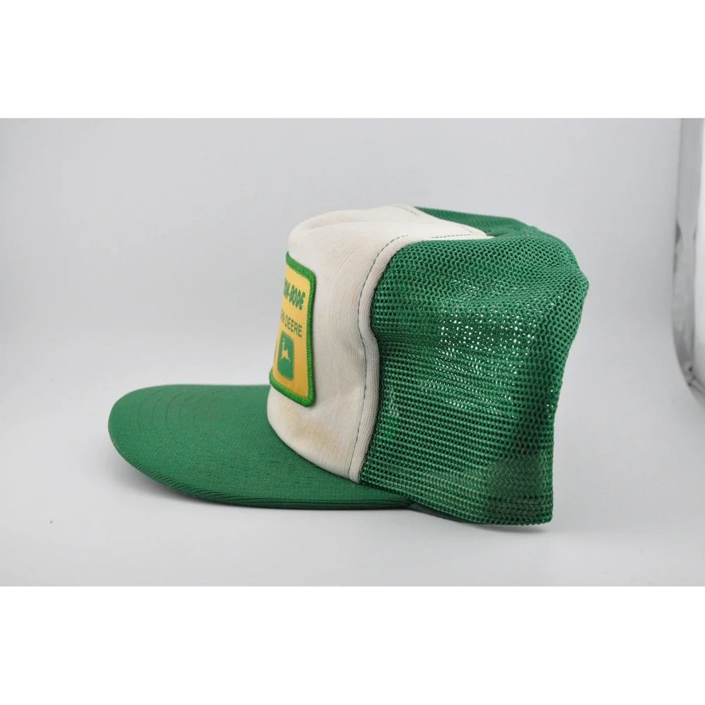 John‎ Deere Trucker Hat OSFM Green Good Vintage Nelson-Bode Mesh Snapback